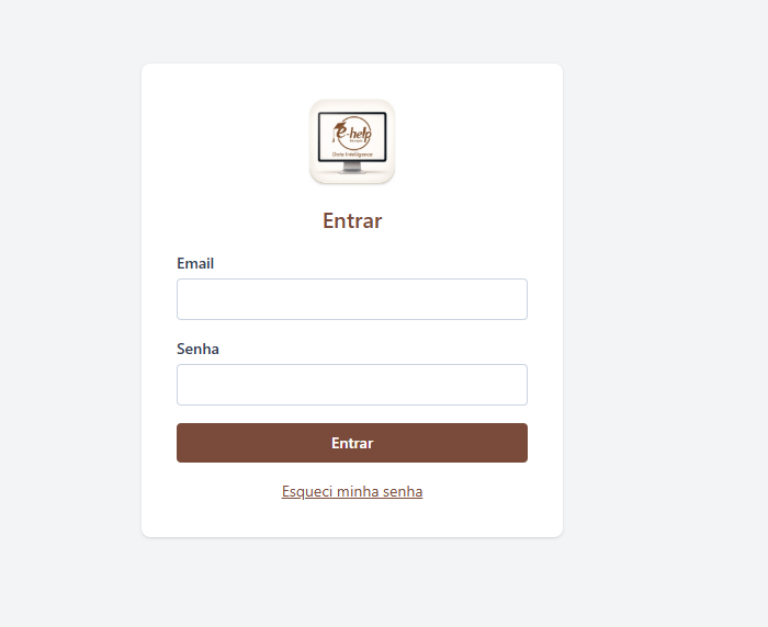Tela de login do App Suporte