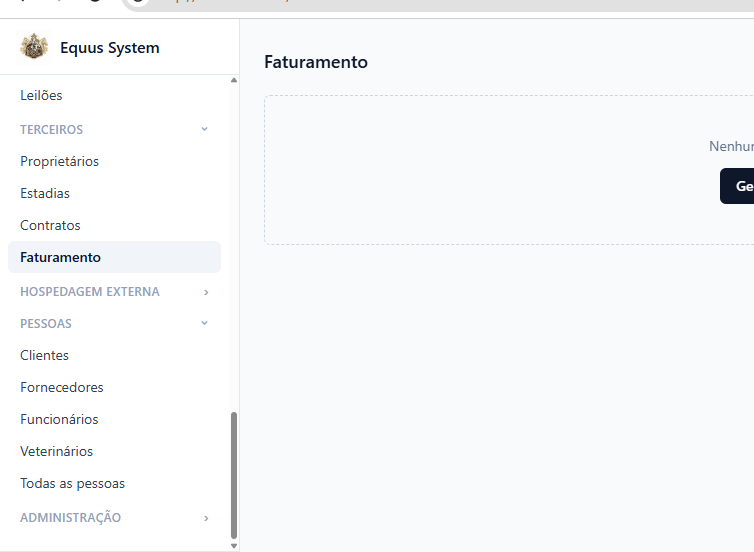 Módulos de leilões, terceiros e pessoas